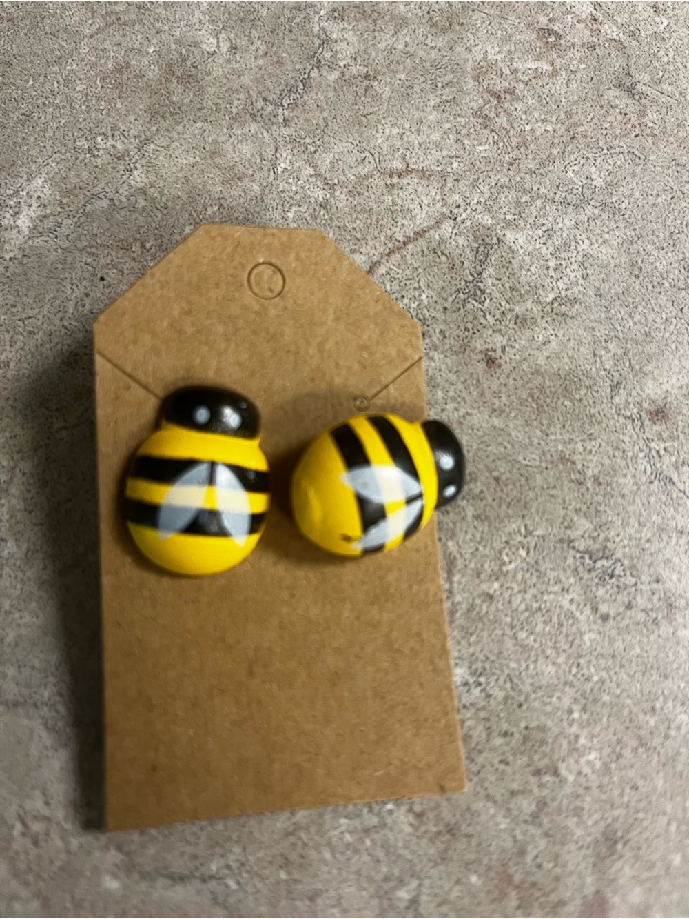 Bumble Bee Stud Earrings in Yellow and Black - Women's Cute Jewelry